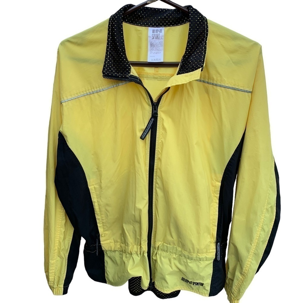 Vintage Windbreaker Jacket Sport In Yellow Black